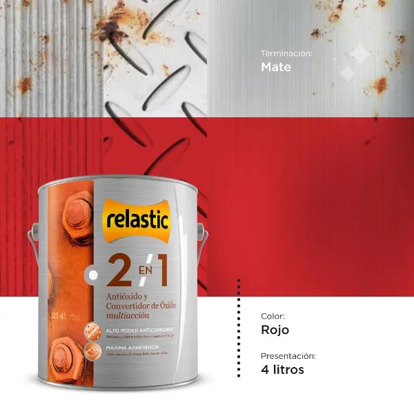 [21R4] 2 en 1 Convertidor y Antioxido (Rojo, 4 Litros)