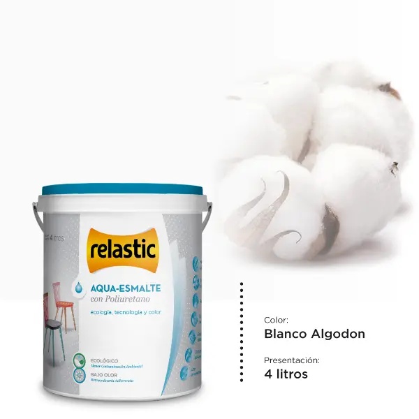 [AEB4] Aqua Esmalte al Agua con Poliuretano (Blanco, 4 Litros)