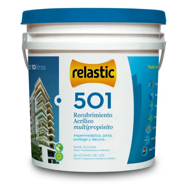 [501BAS10] 501 Recubrimiento Multipropósito Satinado (Base A, 10 Litros)